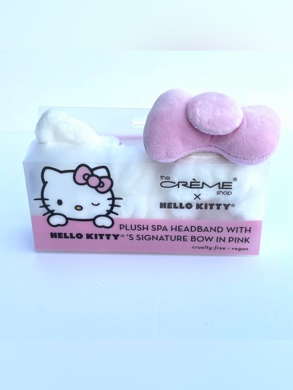 Hello Kitty Plush Spa Headband & Makeup Bag Set - Purple & Pink - Picture 4 of 8